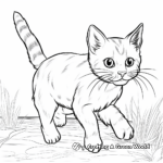Chasing its Tail Cat Coloring Page 1