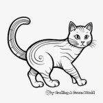 Chasing its Tail Cat Coloring Page 2
