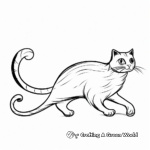 Chasing its Tail Cat Coloring Page 3