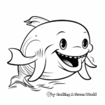 Cheerful Blue Whale Coloring Pages 3