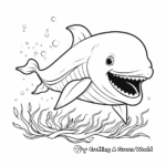 Cheerful Blue Whale Coloring Pages 4