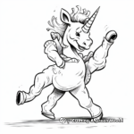 Cheerful Cheer Dance Unicorn Coloring Pages 4