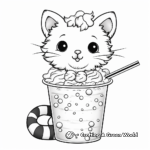 Cheerful Christmas Bubble Tea Coloring Pages 1