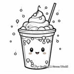 Cheerful Christmas Bubble Tea Coloring Pages 2