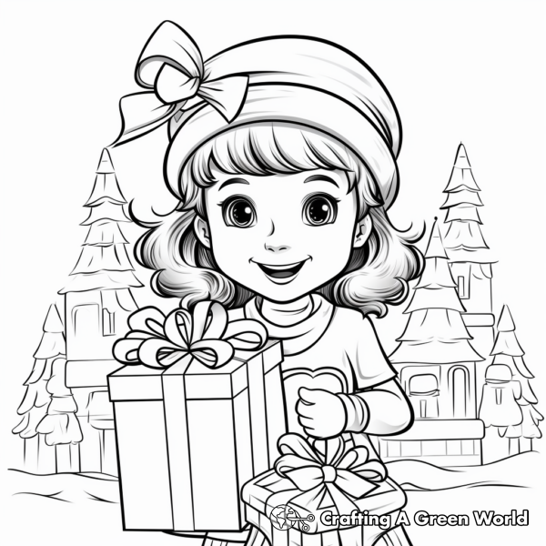 Cheerful Christmas Holiday Coloring Pages for Kids 1