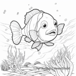 Cheerful Clownfish and Anemone Coloring Pages 1