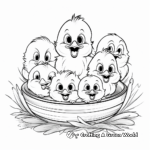 Cheerful Easter Chicks Coloring Pages 2