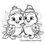 Cheerful Easter Chicks Coloring Pages 4