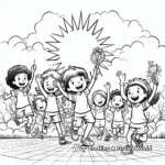 Cheerful Field Day Award Ceremony Coloring Pages 2