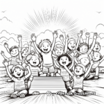 Cheerful Field Day Award Ceremony Coloring Pages 3