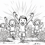 Cheerful Field Day Award Ceremony Coloring Pages 4