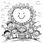 Cheerful International Day of Happiness Coloring Pages 2