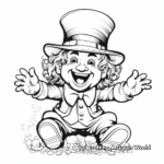 Cheerful Leprechaun and Rainbow Coloring Pages 1