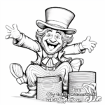 Cheerful Leprechaun and Rainbow Coloring Pages 4