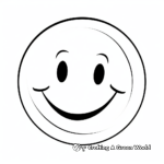 Cheerful Yellow Smiley Face Coloring Pages 3
