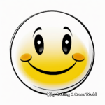 Cheerful Yellow Smiley Face Coloring Pages 4