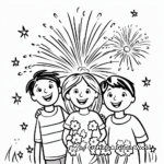 Cheery Fireworks on New Year's Eve Coloring Pages 4