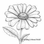 Cheery Gerbera Daisy Coloring Pages 3