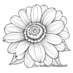 Cheery Gerbera Daisy Coloring Pages 4