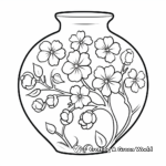 Cherry Blossom in a Vase Coloring Pages 4