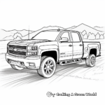 Chevrolet Silverado Pickup Truck Coloring Pages 1