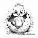 Chick Hatching from Cracked Egg Coloring Pages 3