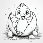 Chick Hatching from Cracked Egg Coloring Pages 4