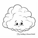 Child-Friendly Cartoon Cloud Coloring Pages 2