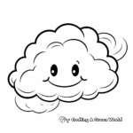 Child-Friendly Cartoon Cloud Coloring Pages 4