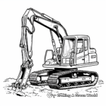 Child-Friendly Cartoon Excavator Coloring Pages 2