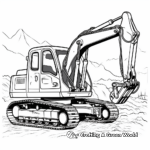 Child-Friendly Cartoon Excavator Coloring Pages 4
