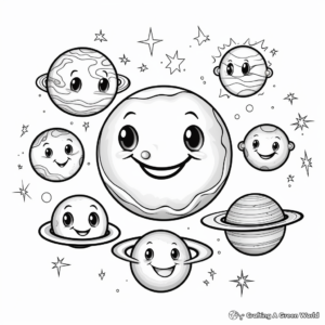 Child-Friendly Cartoon Planet Coloring Pages 4
