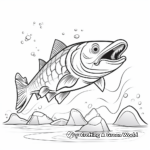 Child-Friendly Chum Salmon Coloring Pages 1