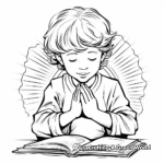 Child-Friendly Illustrated Lord's Prayer Coloring Pages 1