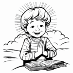 Child-Friendly Illustrated Lord's Prayer Coloring Pages 2