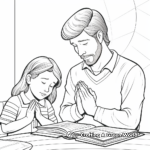 Child-Friendly Illustrated Lord's Prayer Coloring Pages 3