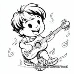 Child-Friendly Ukulele and Guitar Combo Coloring Pages 3