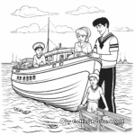 Child-Oriented Lifeboat Rescue Coloring Pages 2