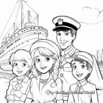 Children-Friendly Titanic Captain and Crew Coloring Pages 2