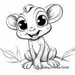 Children's Cute Coqui Frog Coloring Pages 1