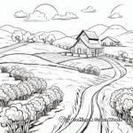 Children's Favorite Farmland Landscape Coloring Pages 3