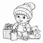 Children's Favorite Gnome with Gifts Coloring Pages 1