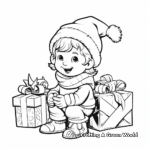 Children's Favorite Gnome with Gifts Coloring Pages 2