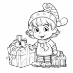 Children's Favorite Gnome with Gifts Coloring Pages 3