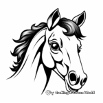 Children's Favorite Pony Horse Head Coloring Pages 1