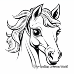 Children's Favorite Pony Horse Head Coloring Pages 2