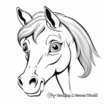 Children's Favorite Pony Horse Head Coloring Pages 3
