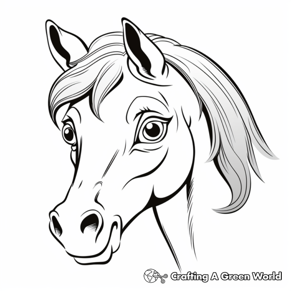 Horse Head Coloring Pages - Free & Printable!
