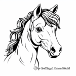 Children's Favorite Pony Horse Head Coloring Pages 4