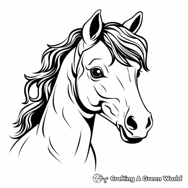 Horse Head Coloring Pages - Free & Printable!